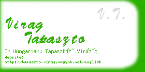 virag tapaszto business card